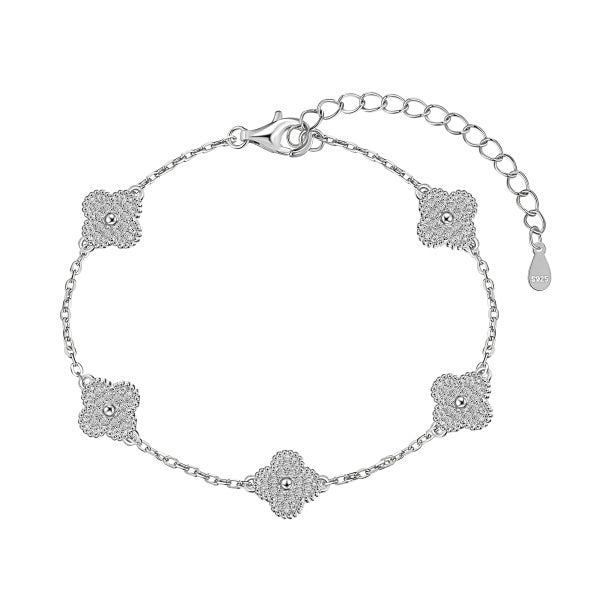 Silver Clover Classic Bracelet