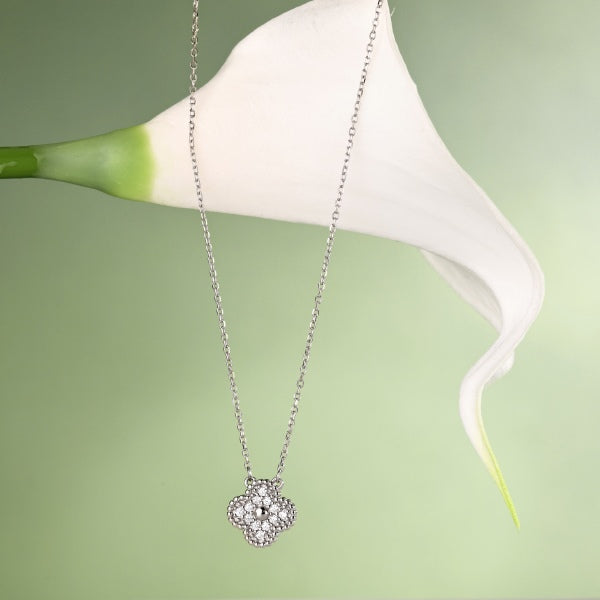 Silver Clover Classic Necklace