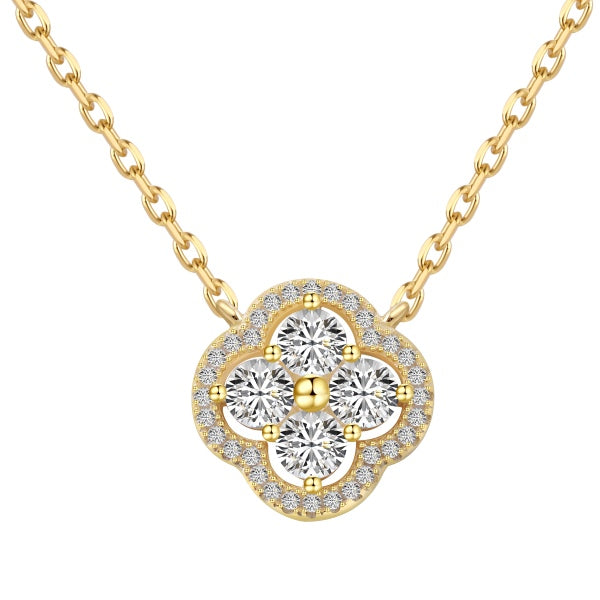 Intricate Gold Clover Necklace