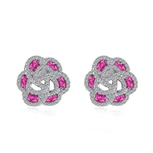 Hot Pink Flower Earring