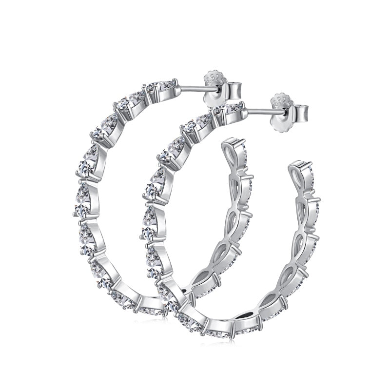 Pear Hoop Earrings