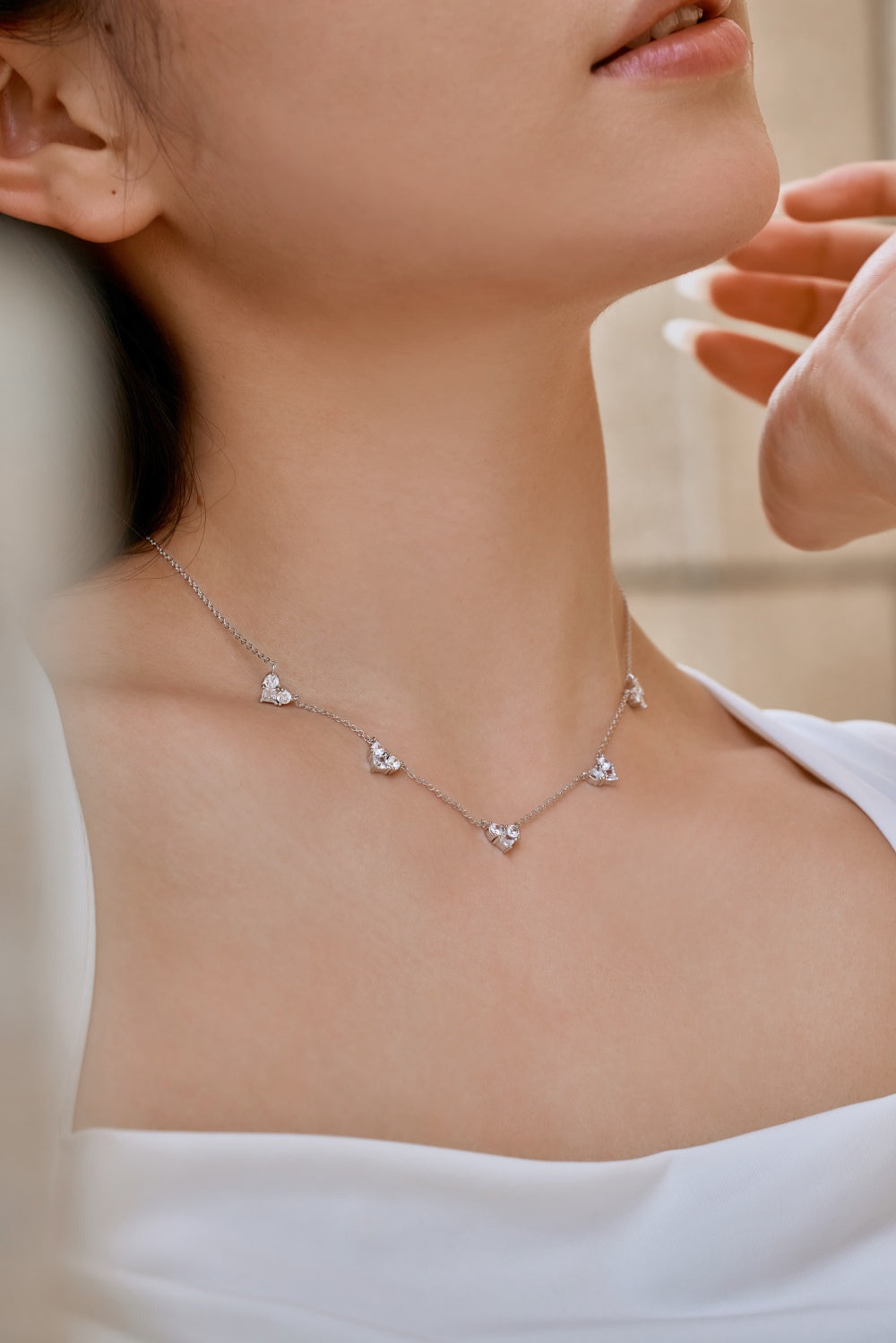 Mini Silver Heart Motif Necklace