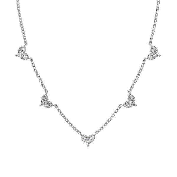 Mini Silver Heart Motif Necklace