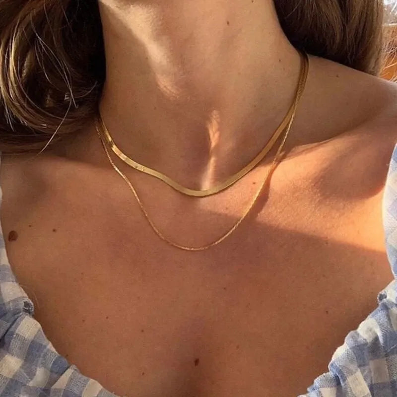 Layered Liquid Gold Necklace