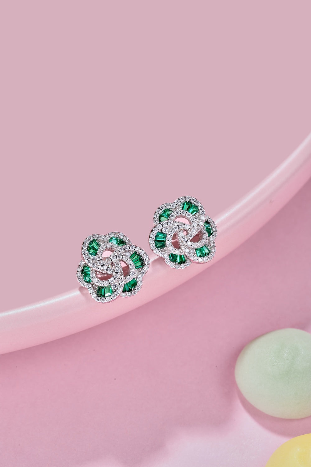 Emerald Flower Earring